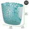 mDesign Plastic Small Oval Trash Can Wastebasket, Pebble Design